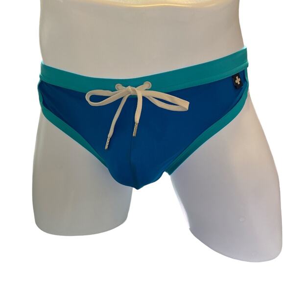 Andrew Christian Retro Mesh Bikini Blue Large - Picture 1 of 11